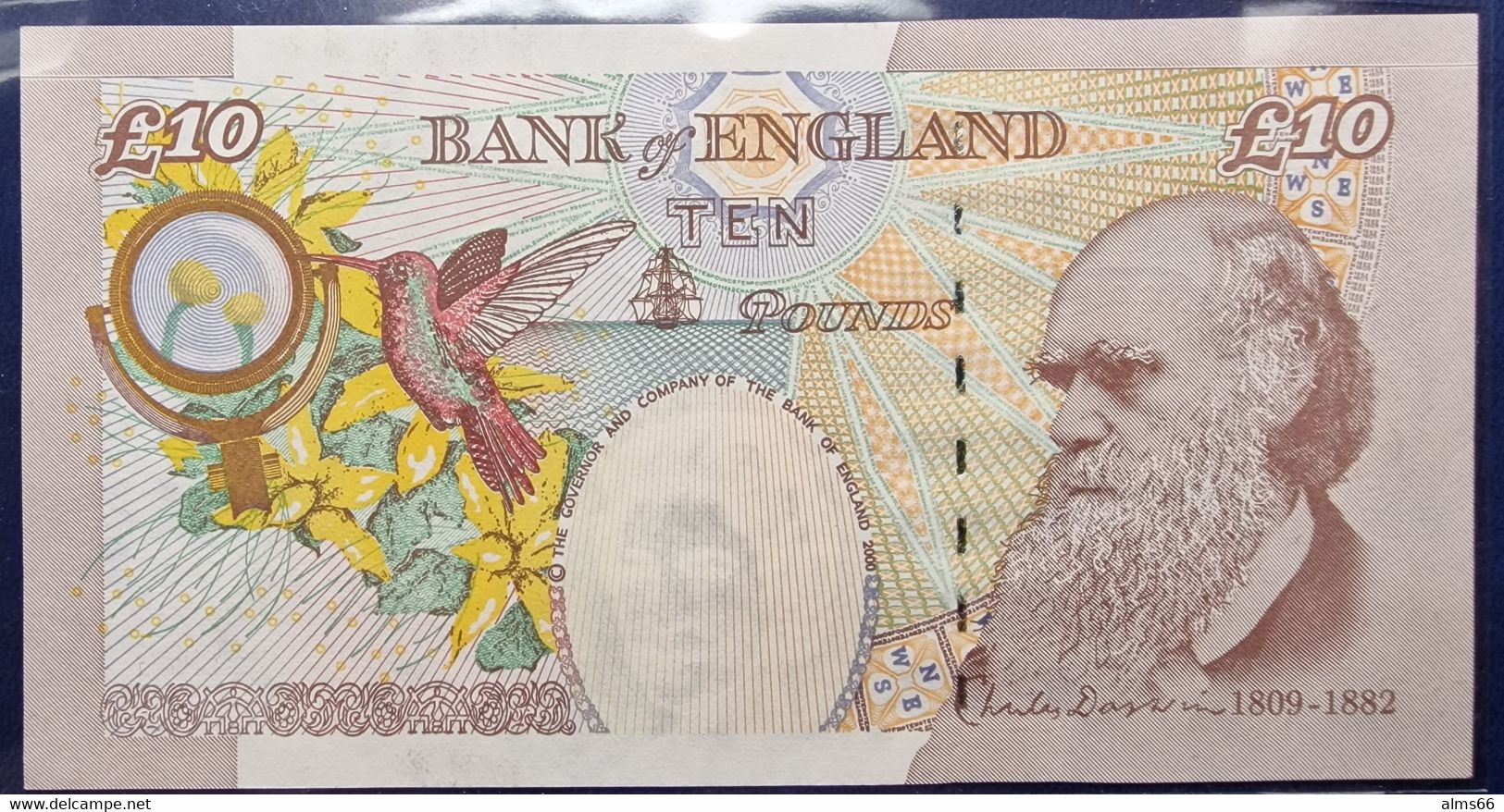 UK Great Britain 10 Pounds 2000 UNC  P- 389c (Bank Of England) - 10 Pounds