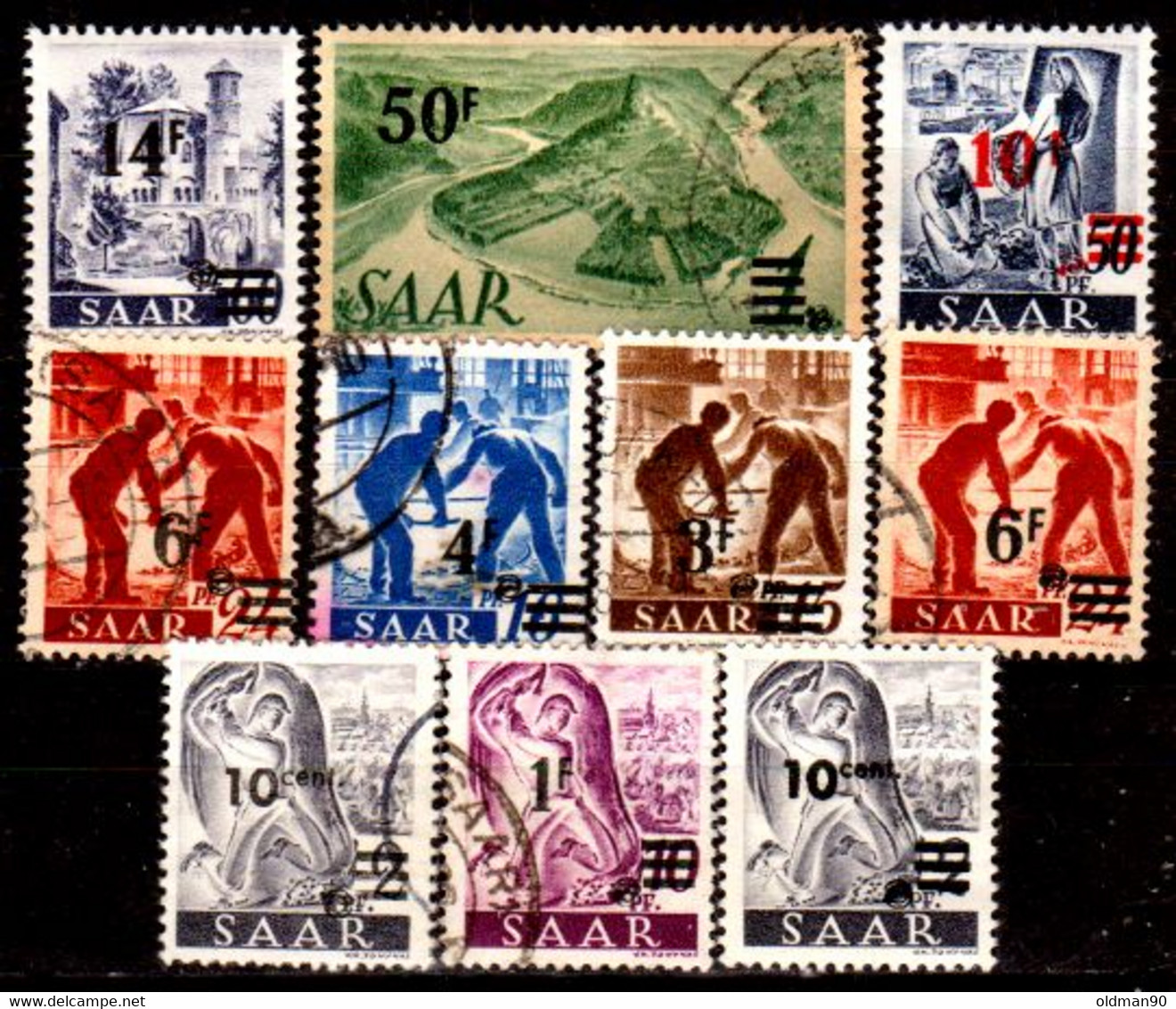 Sarre-163- Original Values Issued In 1947 (++/+/o) MNH/LH/o - Quality In Your Opinion. - Autres & Non Classés