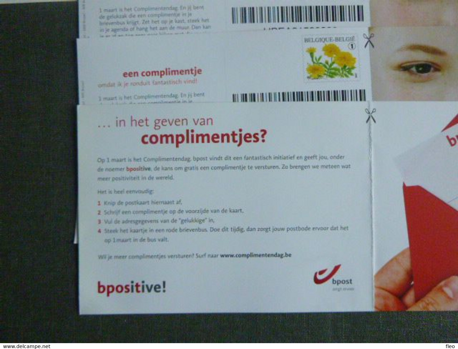 BELG.2000 Stuur Eens Een Complimentenkaart (vrij Zelden Nog Te Vinden) 12 X Postwaarde Nr1** - Abarten