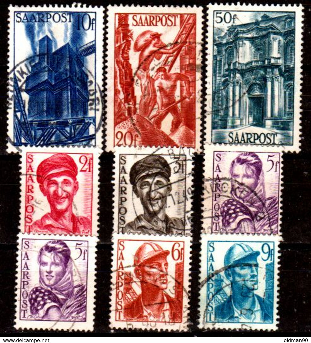 Sarre-171- Original Values Issued In 1948 (o) Used - Quality In Your Opinion. - Altri & Non Classificati