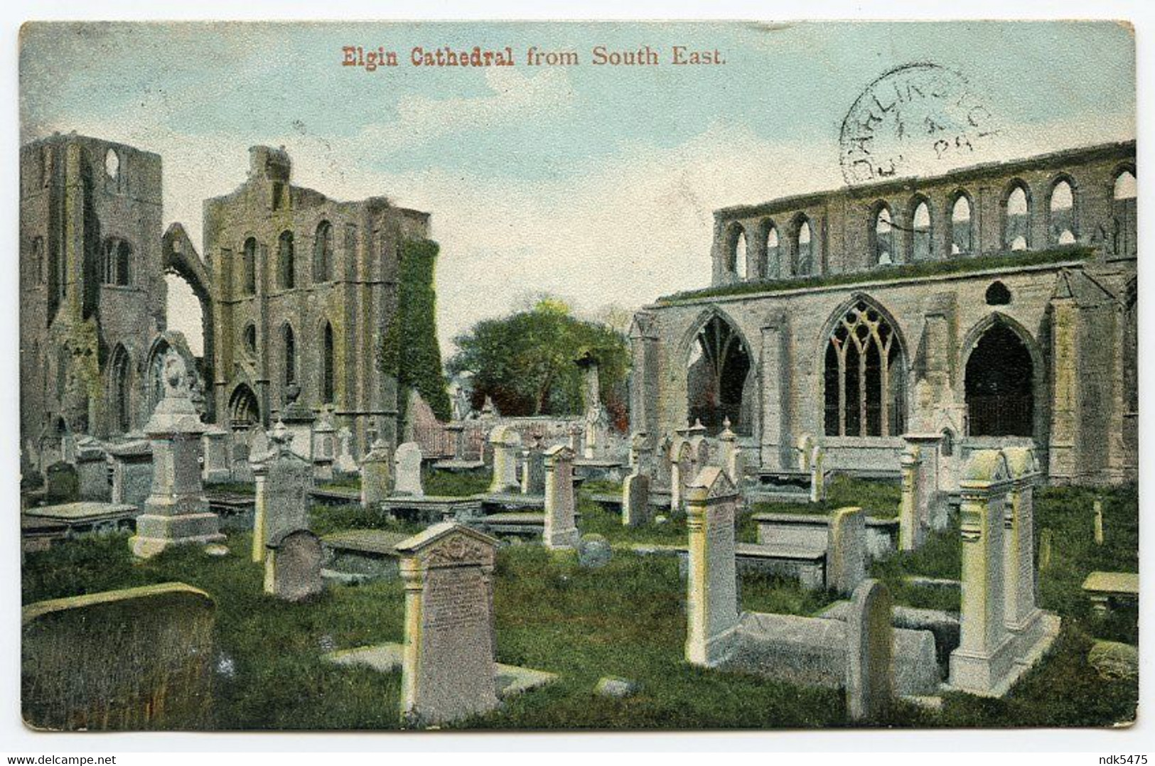 ELGIN CATHEDRAL FROM SOUTH EAST / CATTERICK DUPLEX / ADDRESS - HULL, QUEEN'S DOCK, TIMBER MERCHANT (COUSENS) - Moray