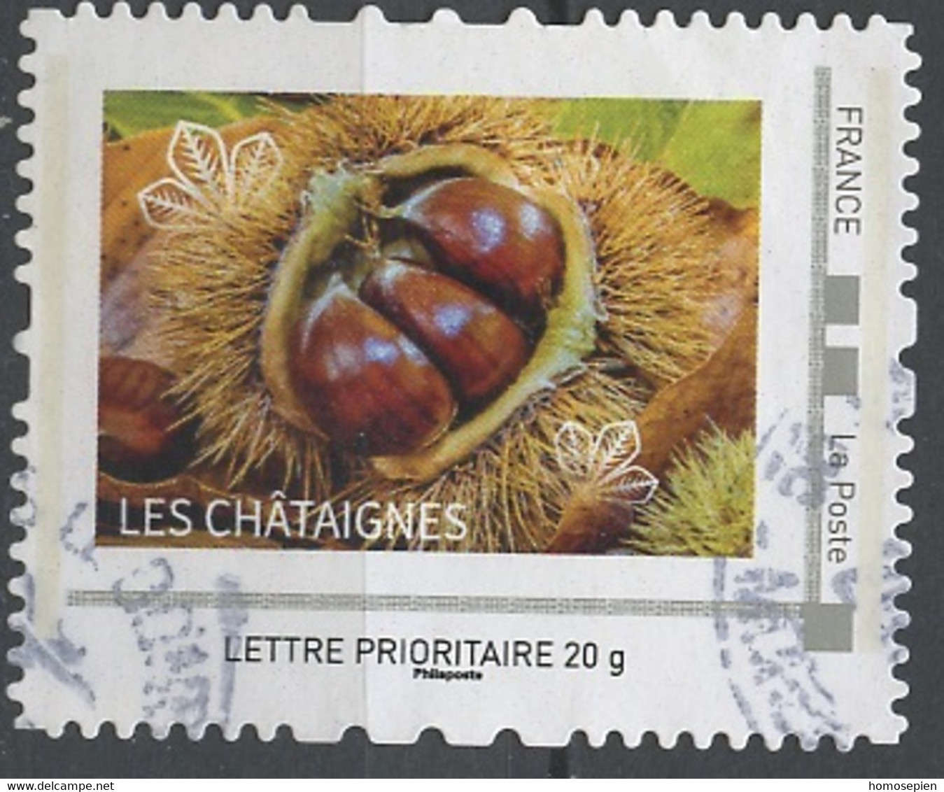 France - Frankreich Timbre Personnalisé 2008 Y&T N°IDT07-027 - Michel N°BS(?) (o) - Les Châtaignes - Used Stamps