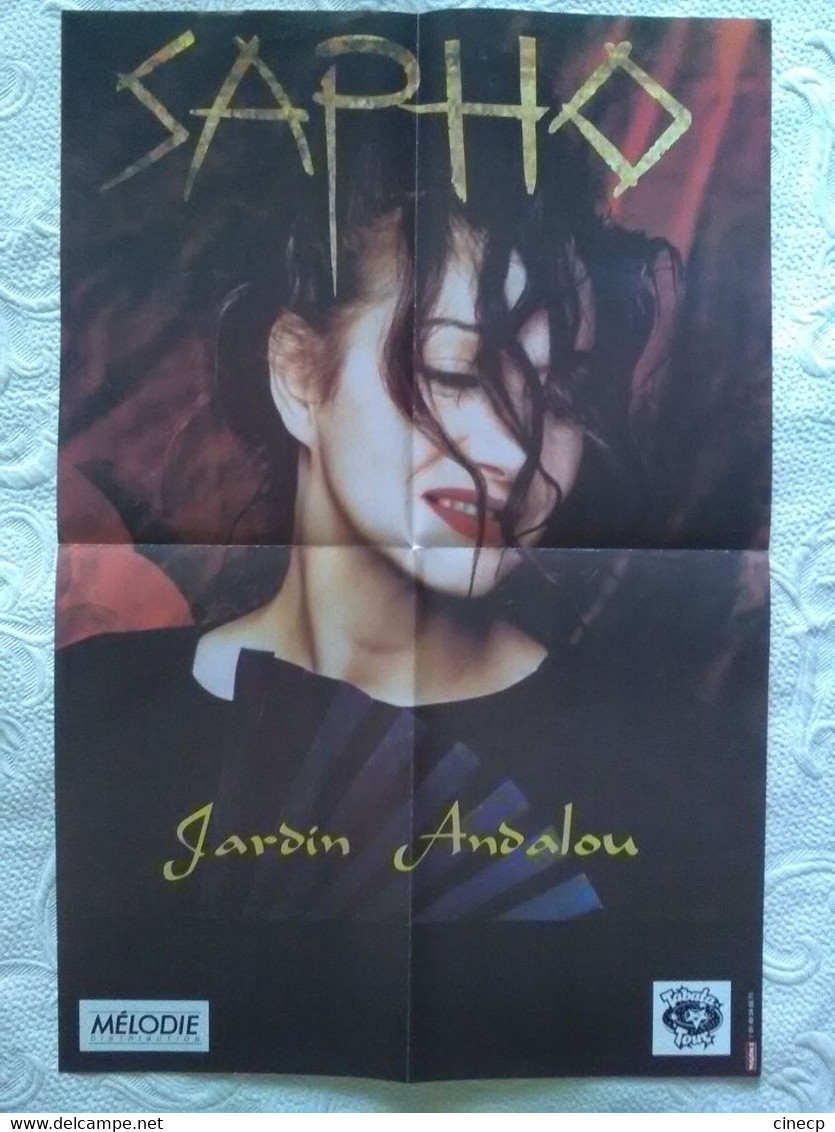 AFFICHE ANCIENNE ORIGINALE SPECTACLE CHANTEUR CHANTEUSE SAPHO JARDIN ANDALOU ALBUM - Affiches & Posters