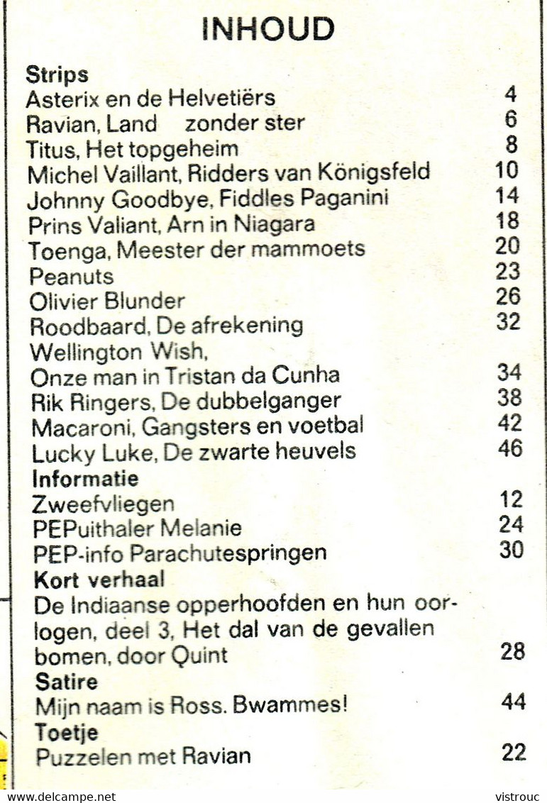 1971 - PEP - N° 21  - Weekblad - Inhoud: Scan 2 Zien. - Pep