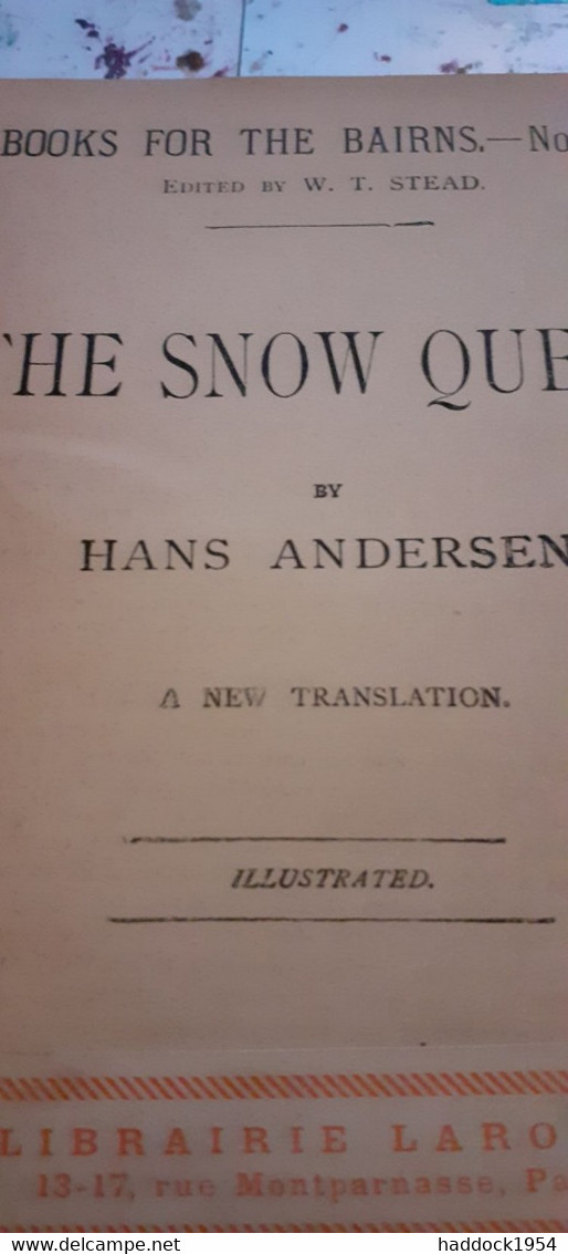 The Snow Queen A Story For Christmas HANS ANDERSEN Books For The Bairn 1910 - Sagen/Legenden