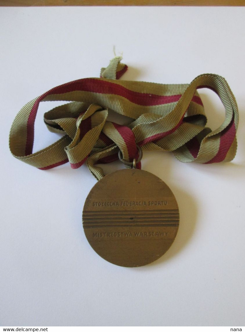 Poland/Warszaw-The Capital Sports Federation Of The Championship Of Warsaw 70s Medal - Autres & Non Classés