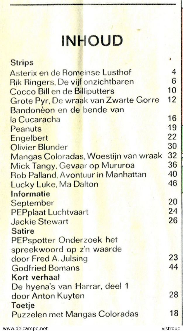 1971 - PEP - N° 43 - Weekblad - Inhoud: Scan 2 Zien. - Pep