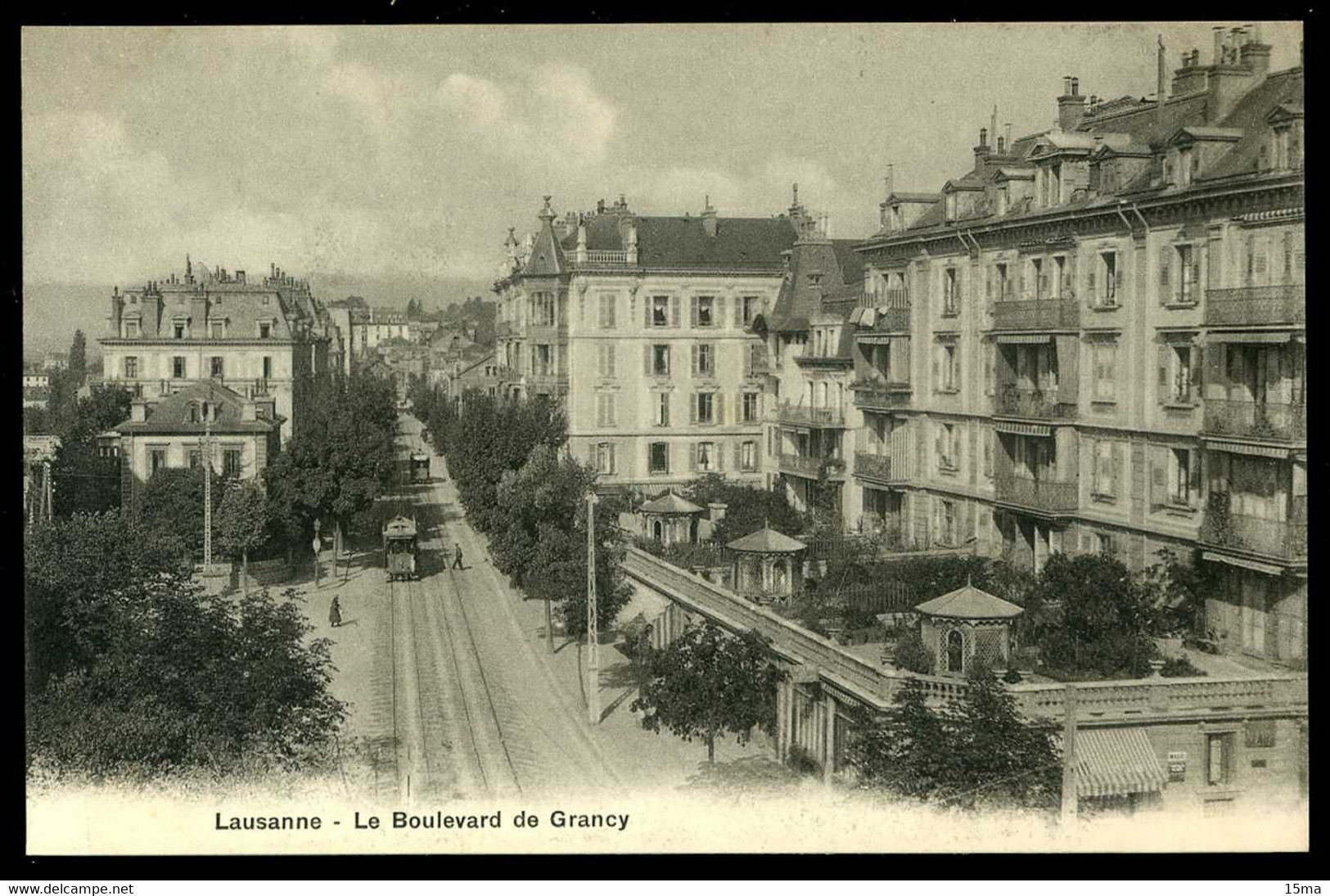 Lausanne Le Boulevard De Grancy Burgy Tramway - Grancy