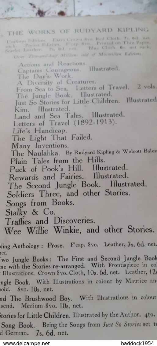 the two jungle books RUDYARD KIPLING macmillan 1926