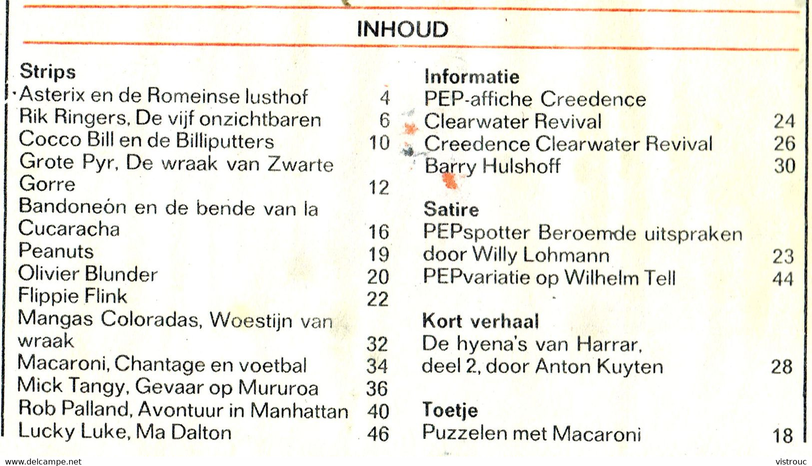1971 - PEP - N° 44 - Weekblad - Inhoud: Scan 2 Zien. - Pep