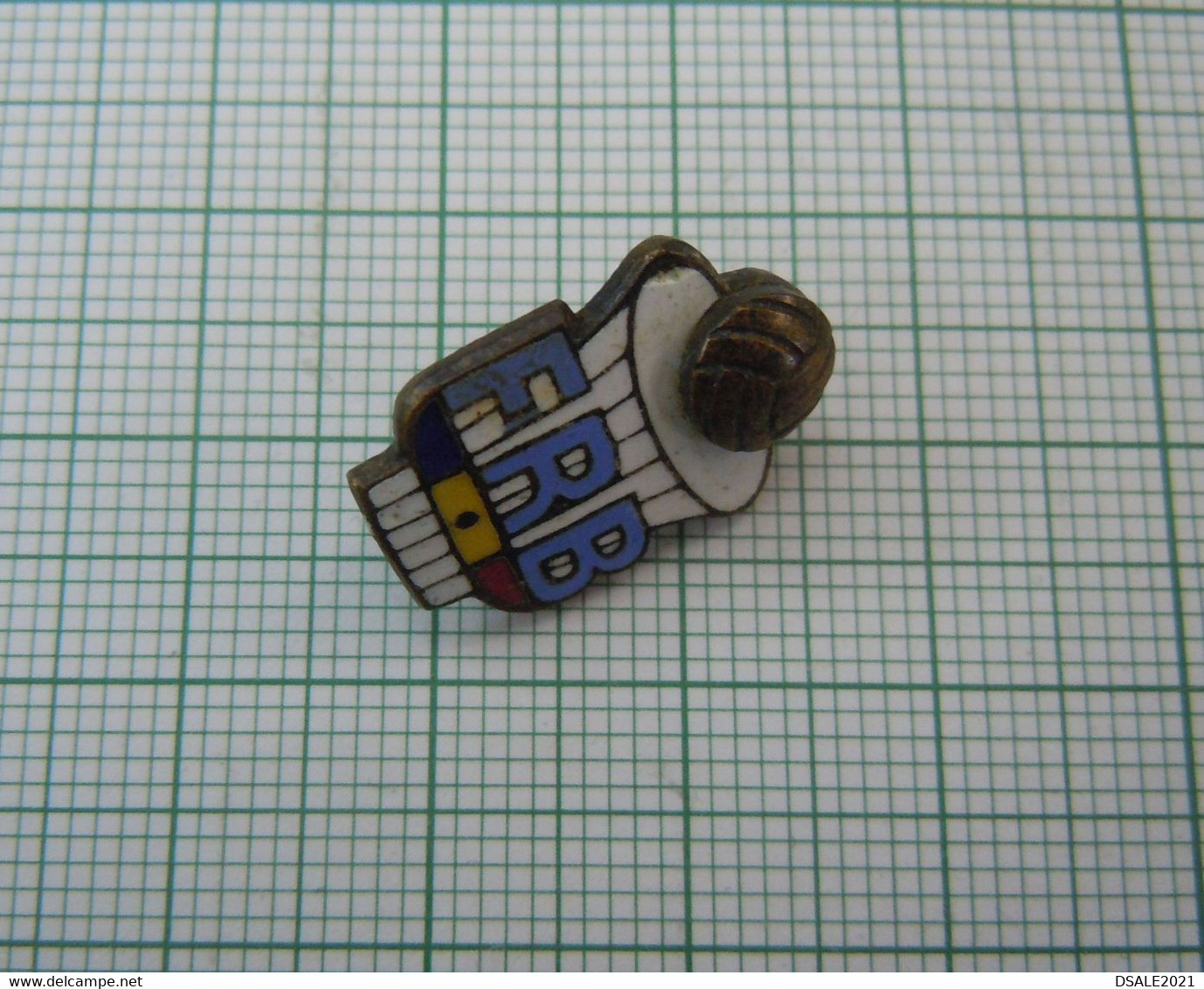 Romania Roumanie Rumänien Sport Basketball Federation Vintage Enamel Lapel Pin Badge (ds719) - Baseball