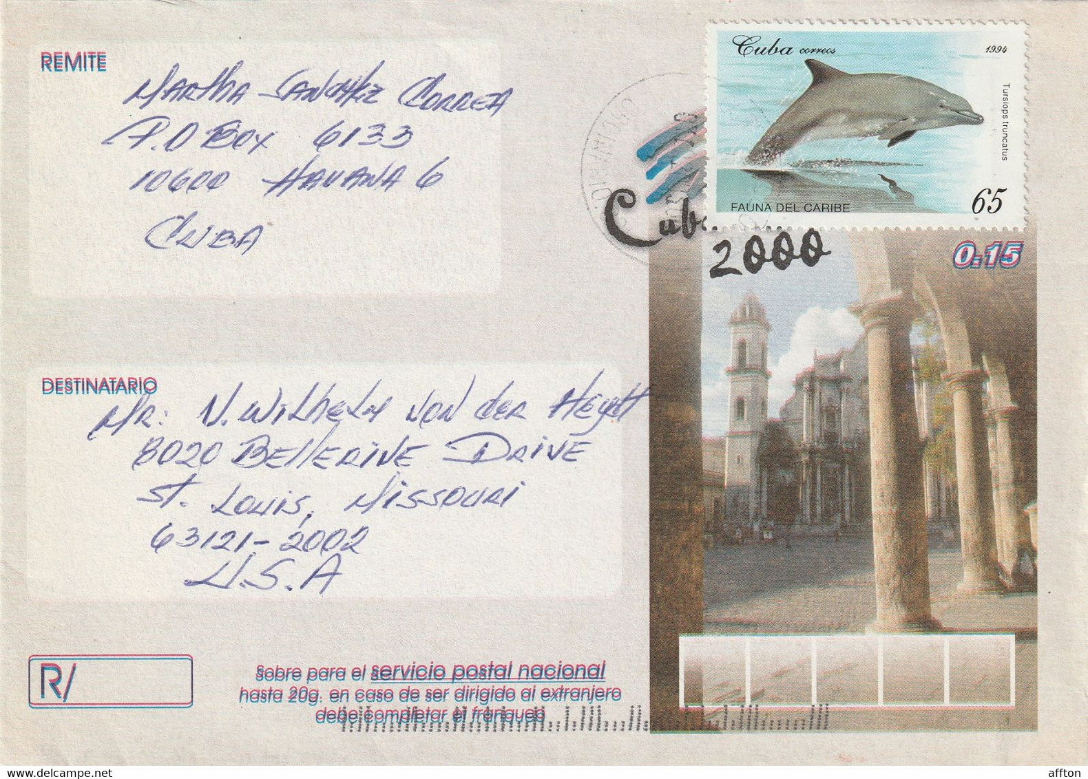 Cuba 2003 Cover Mailed - Briefe U. Dokumente