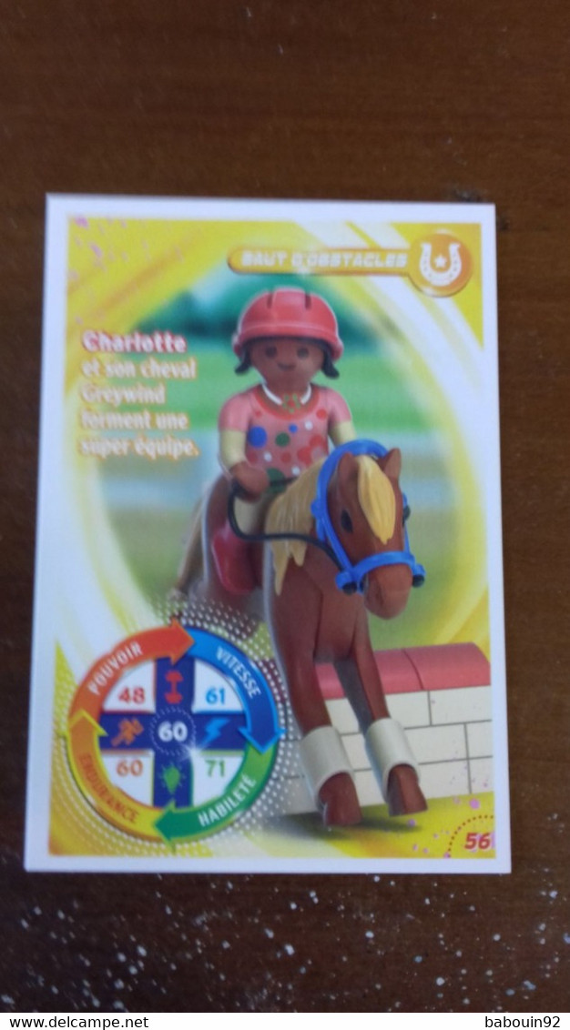 Carte Carrefour Playmobil N°56 - Equitation