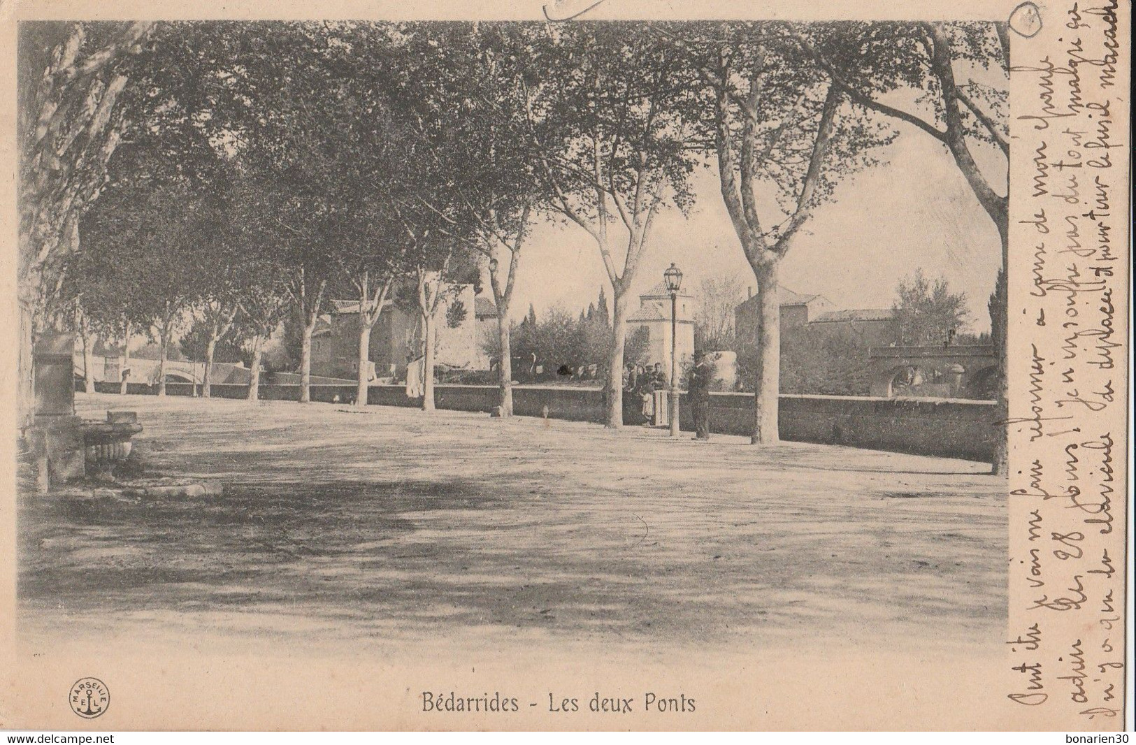 CPA 84  BEDARRIDES LES DEUX PONTS  1906  ETAT - Bedarrides