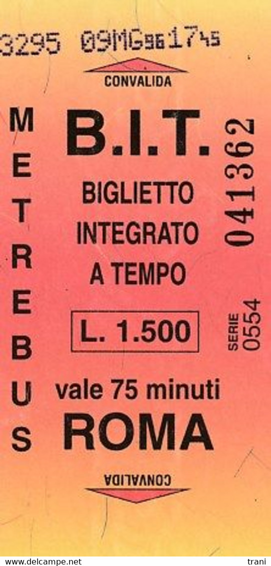 B.I.T. - Roma - Anno 1996 - Europa