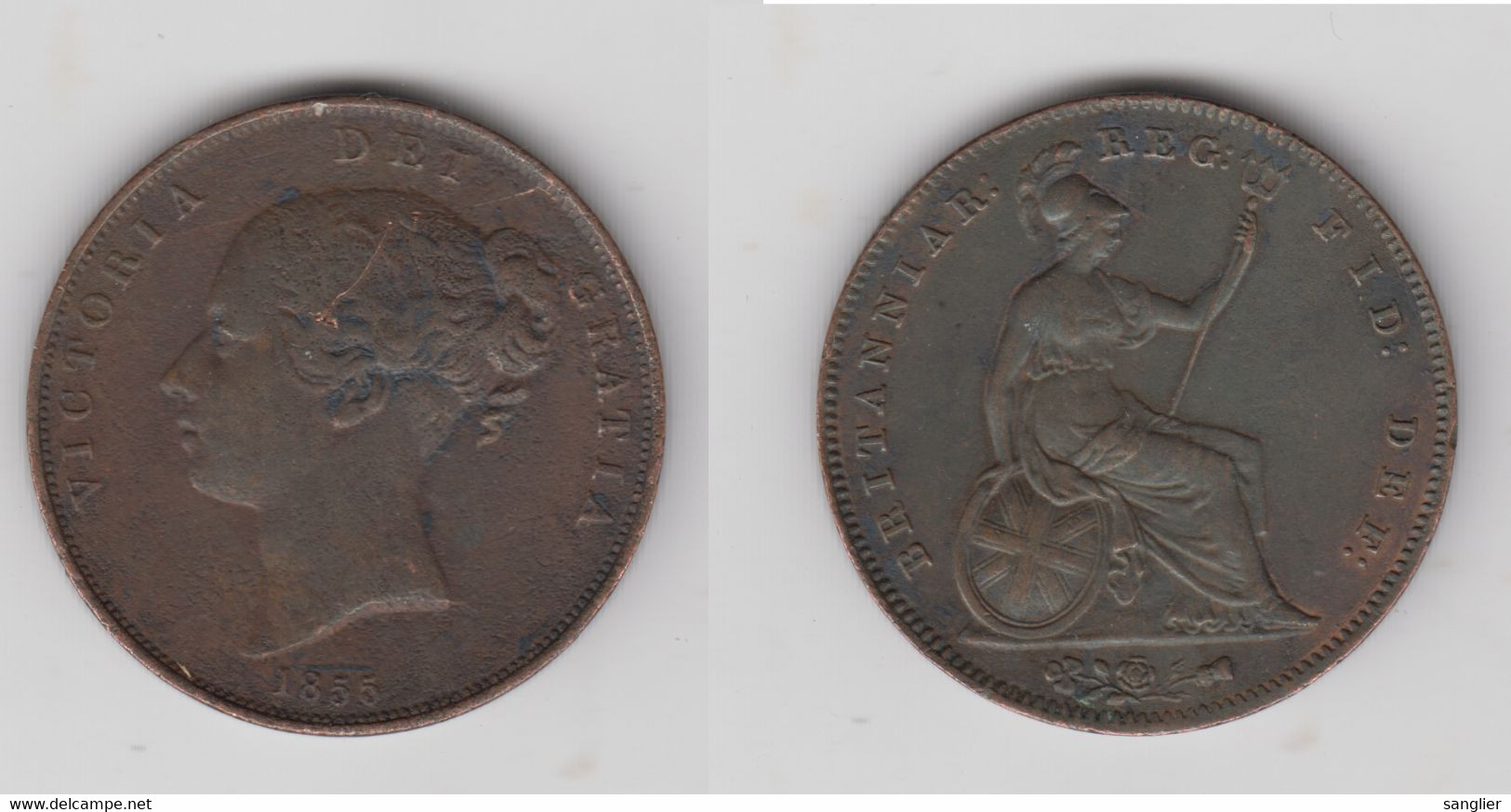 1 PENNY BRITANNIAR REC FID DEF 1855 - D. 1 Penny