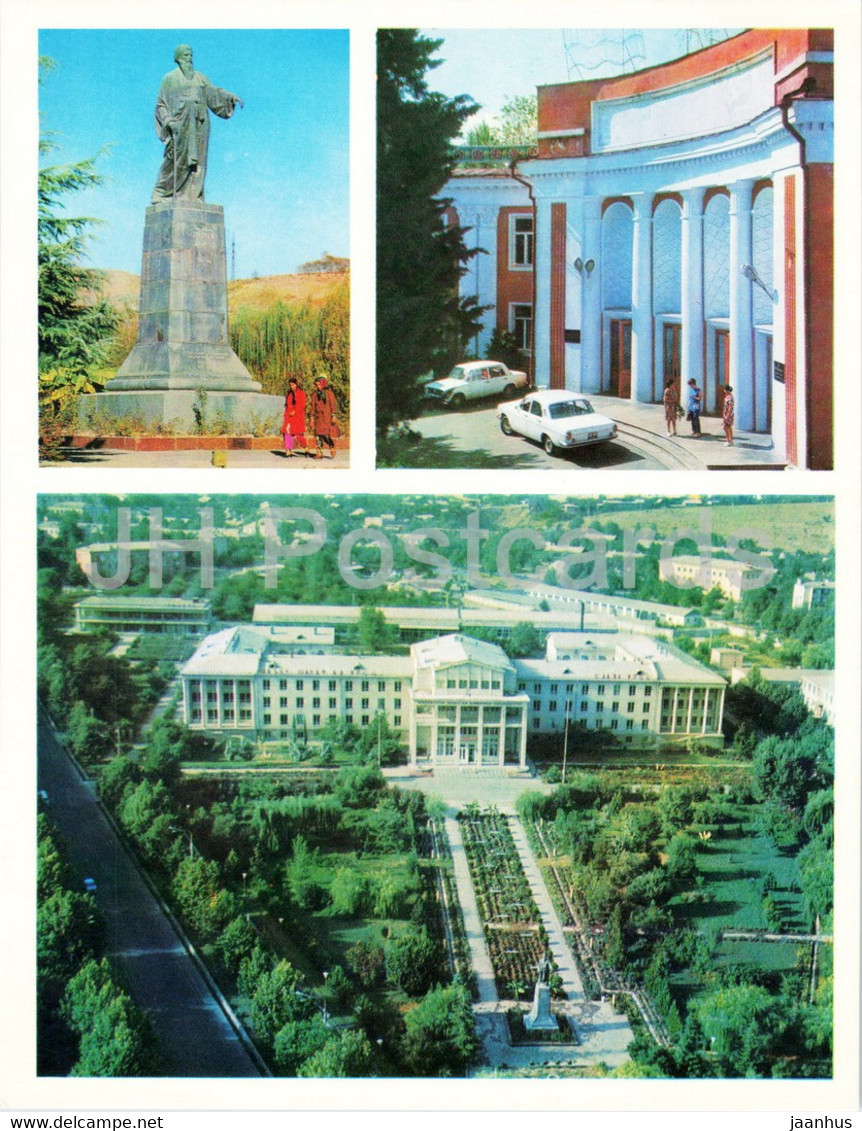 Dushanbe - Monument To The Poet Abu Abdullakh Rudaki - Agricultural Institute Car Volga 1974 - Tajikistan USSR - Unused - Tadzjikistan