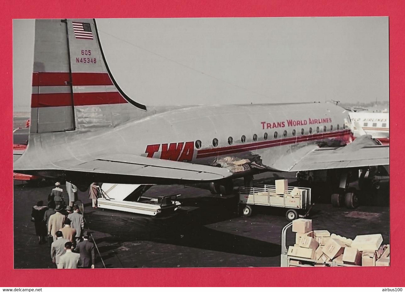 BELLE PHOTO REPRODUCTION AVION PLANE FLUGZEUG - USA DOUGLAS TWA TRANS WORLD AIRLINES - Aviation