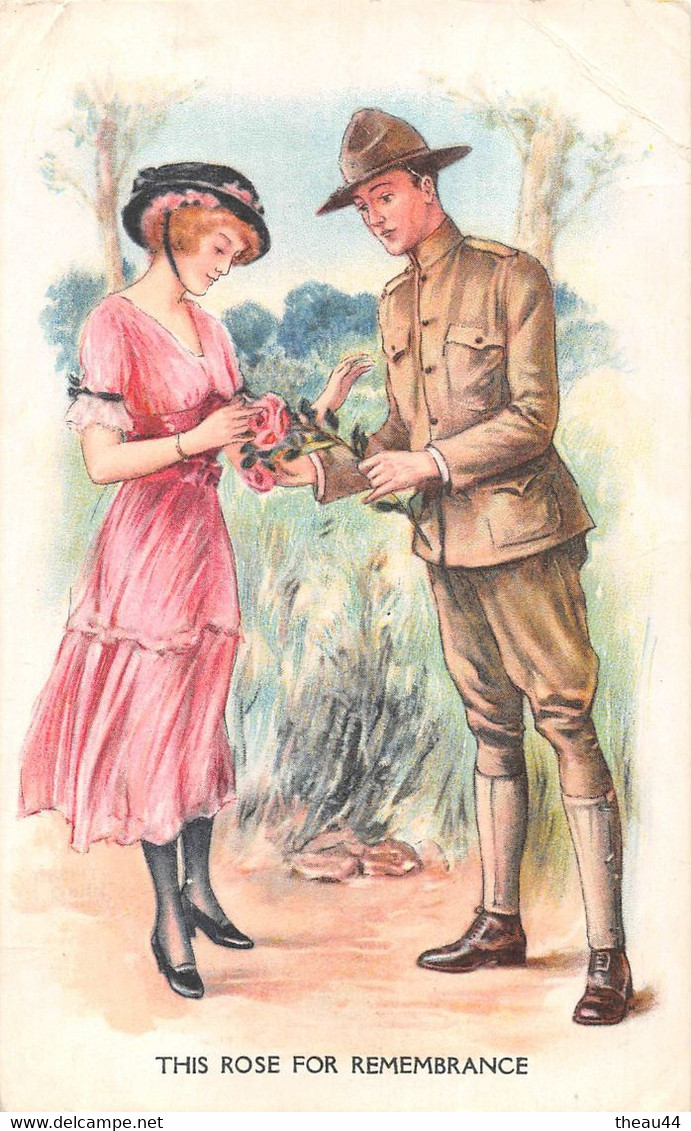 ¤¤  -  Illustrateur " Archie GUNN "  -  Soldat Américain  -  Femme  -  This Rose For Remembrance    -  ¤¤ - Gunn