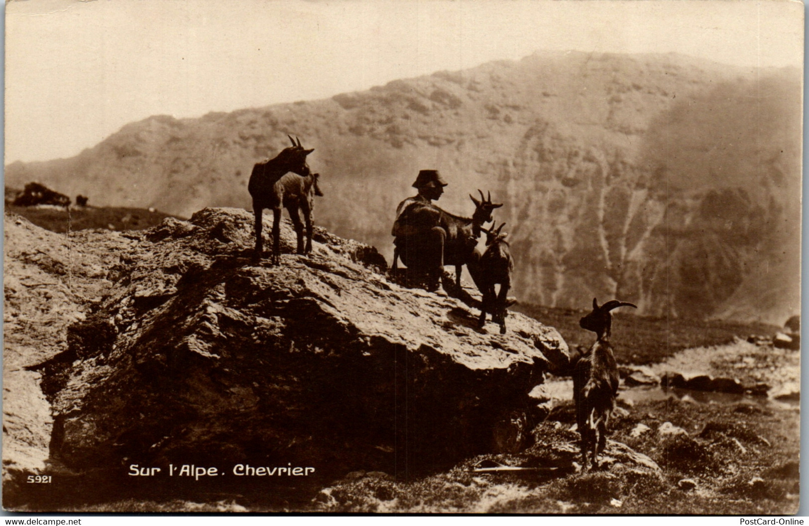 38104 - Schweiz - Chevrier , Sur L'Alpe , Ziegen - Nicht Gelaufen - Laufen-Uhwiesen 