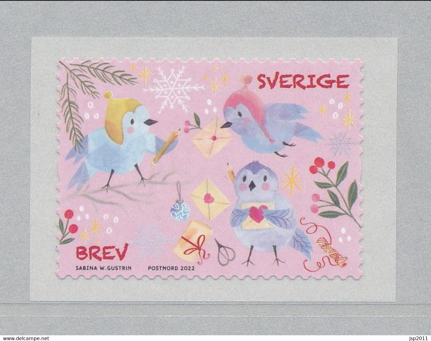 Sweden 2022. Facit # 3454. Christmas Post Single Coil. MNH(**) - Ungebraucht