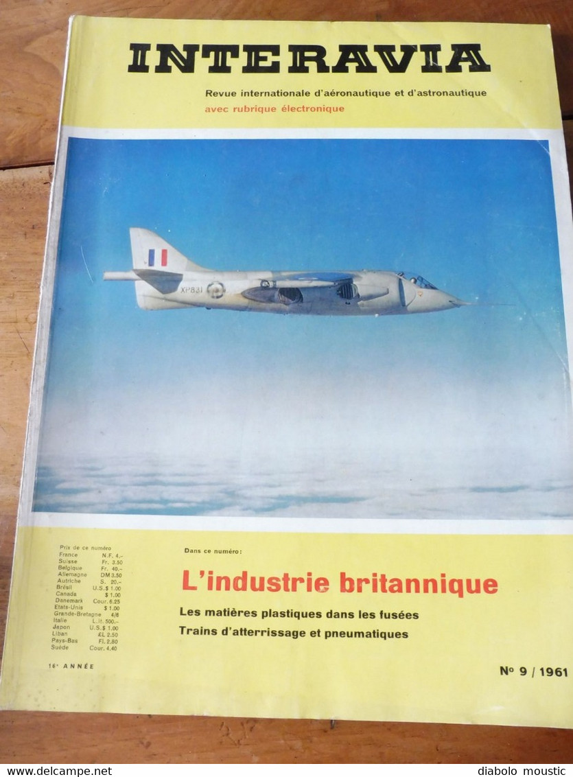 1961 INTERAVIA  - Boeing 747 ; Véhicule Amphibie Stalwart  ; Les Armes Anti Chars ;  Pubs Sur Les AVIONS ; Etc - Luftfahrt & Flugwesen