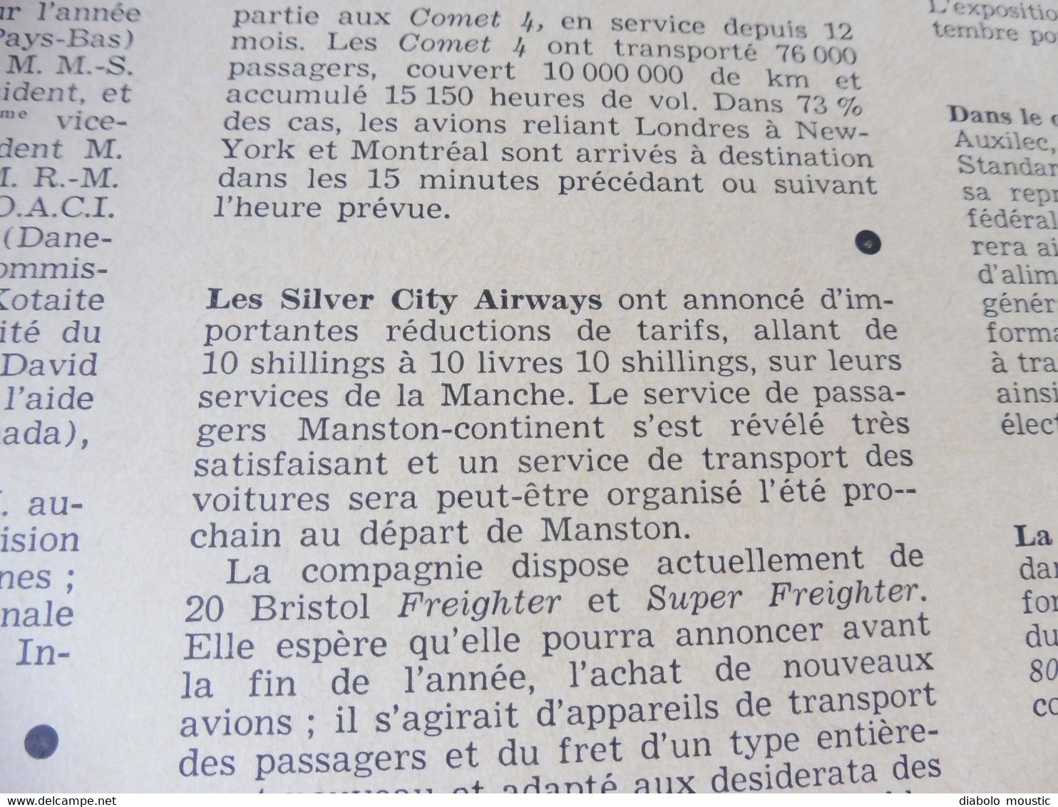 1959 INTERAVIA  - L' avion Hercules à décollage oblique; DC8; Propulsion à réaction; Le F-104 Starfighter; Fusées , etc