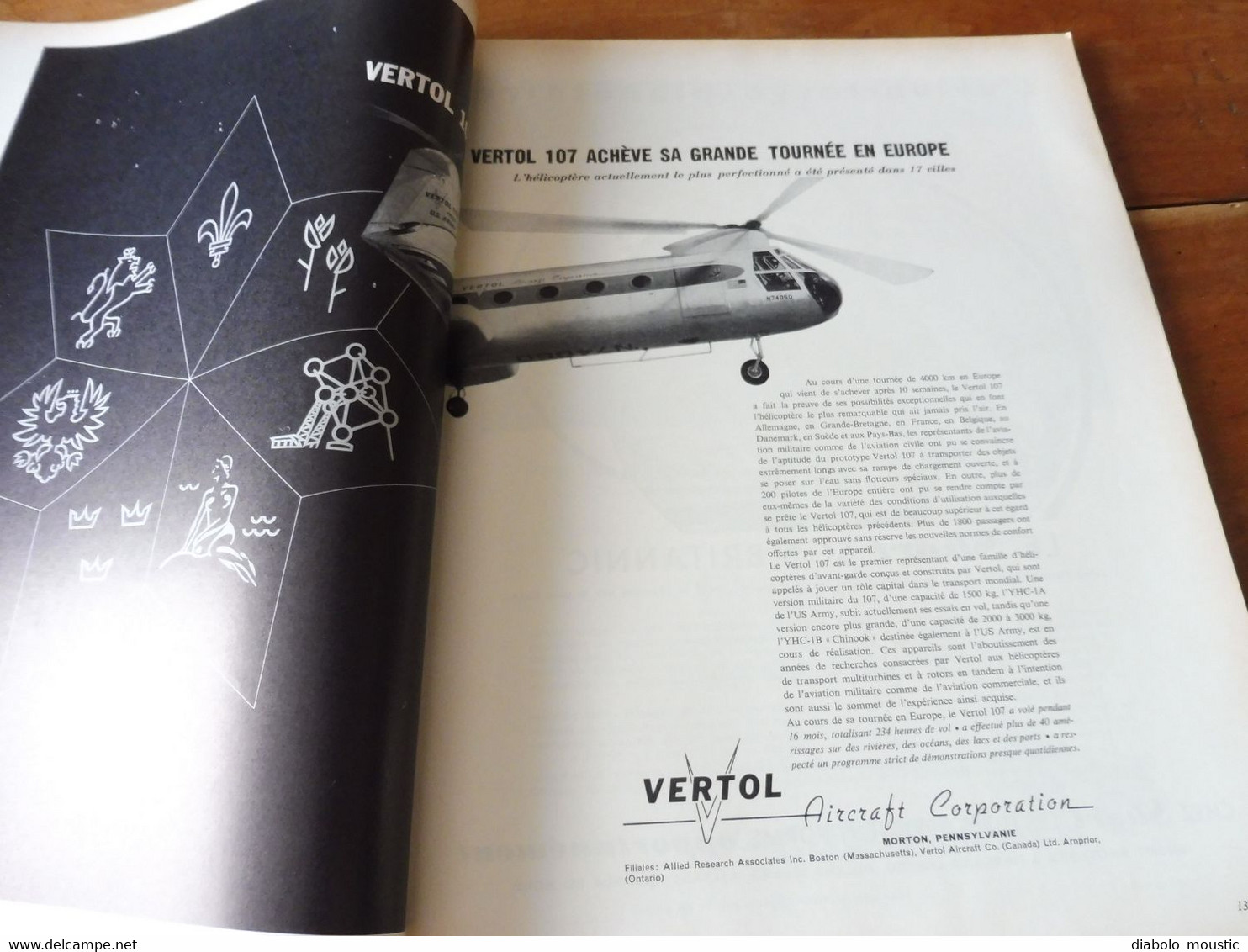 1959 INTERAVIA  - L' avion Hercules à décollage oblique; DC8; Propulsion à réaction; Le F-104 Starfighter; Fusées , etc