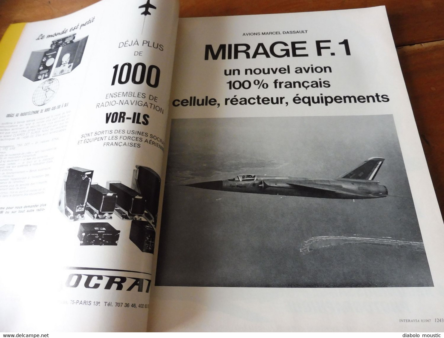 1967 INTERAVIA  - Les avions de combat du monde ; Pub (Corsair, Concorde, F1, Etc)