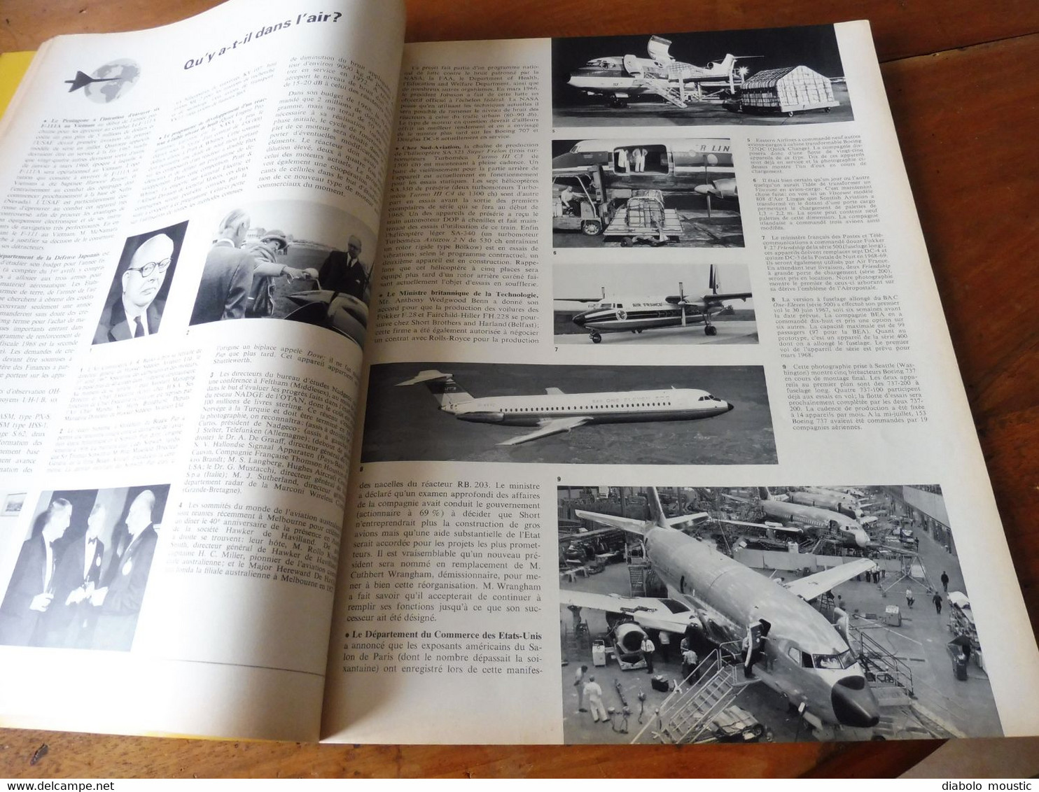 1967 INTERAVIA  - Les avions de combat du monde ; Pub (Corsair, Concorde, F1, Etc)