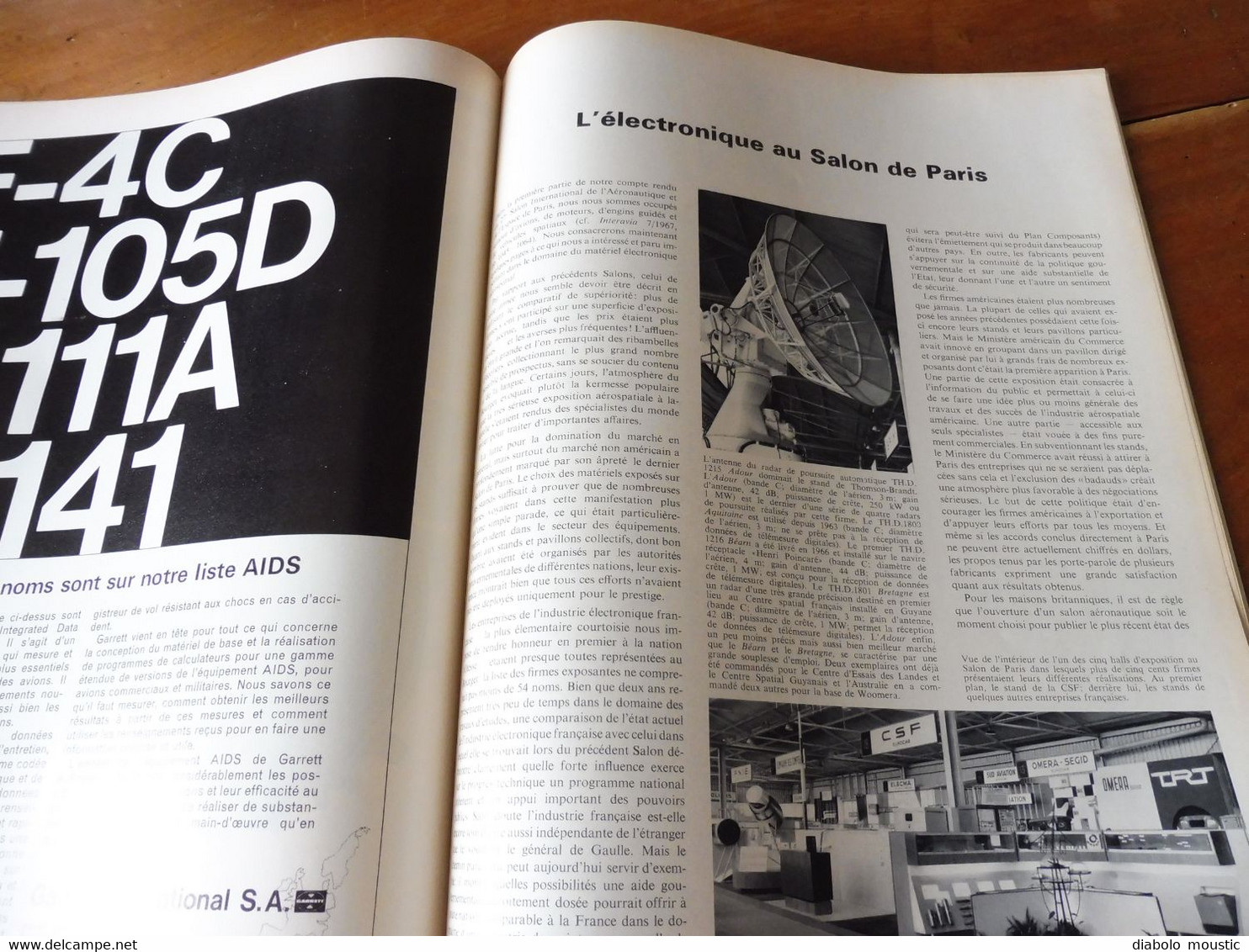 1967 INTERAVIA  - Les avions de combat du monde ; Pub (Corsair, Concorde, F1, Etc)