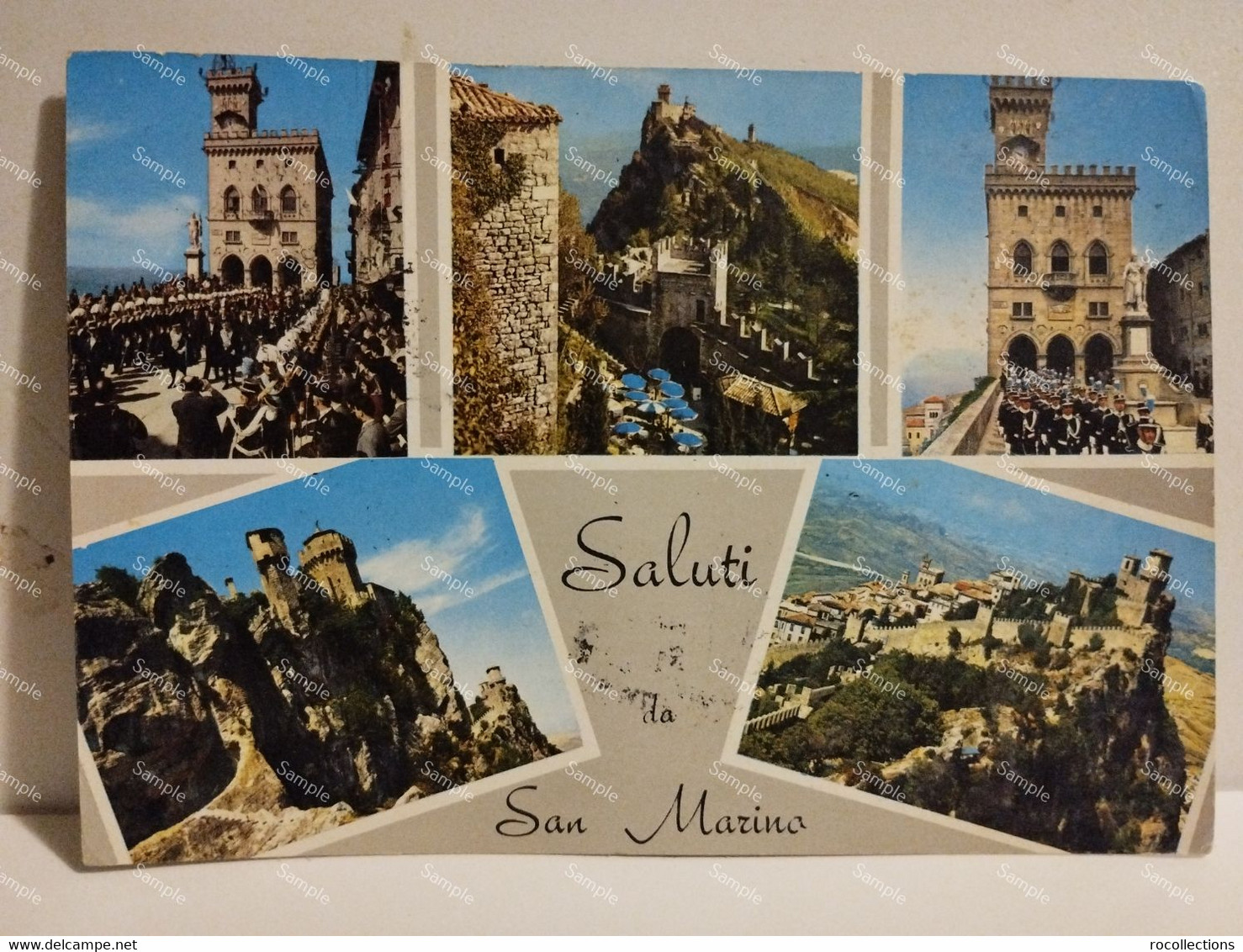 5 Stamps Francobolli Affrancatura SALUTI DA SAN MARINO 1961 - Storia Postale