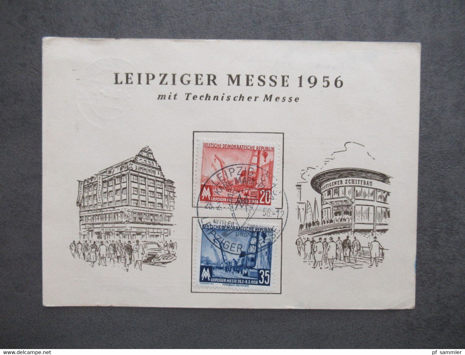 DDR ab 1954 Belegeposten mit 32 Stück Sonderbelege / Sonder PK / FDC Leipziger Messe usw. Stöberposten!