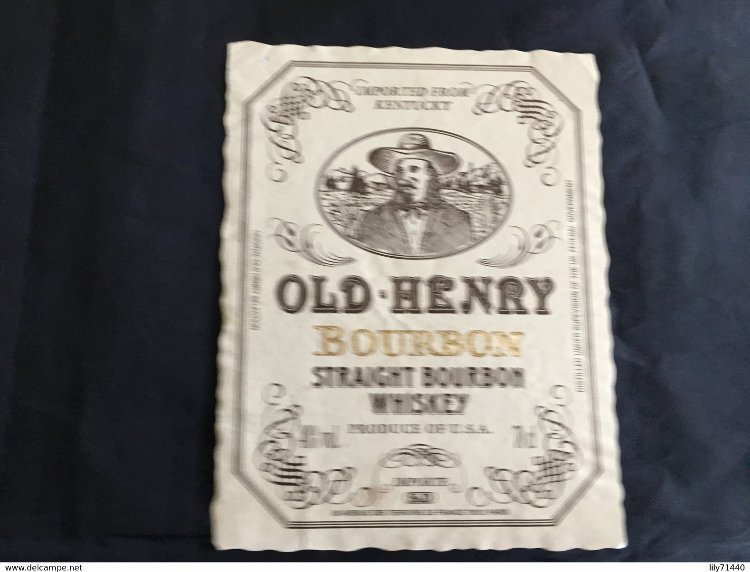 Ancienne étiquette De Bourbon Whiskey Old Label - Whisky