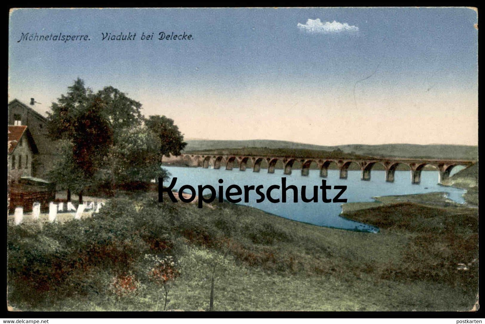 ALTE POSTKARTE MÖHNETALSPERRE VIADUKT BEI DELECKE MÖHNESEE Talsperre Barrage Ansichtskarte AK Cpa Postcard - Möhnetalsperre