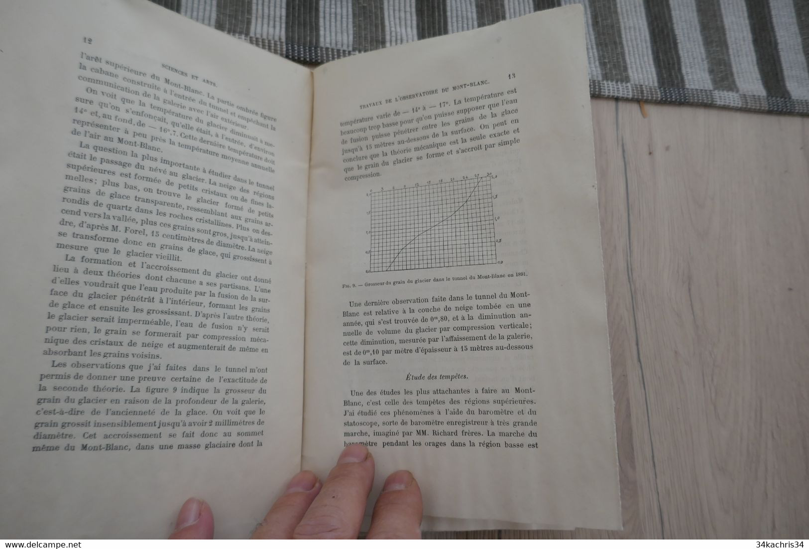 J.Vallot Notice sur les travaux scientifiques exécutés à l'Observatoire du  Mont Blanc 1894 16p