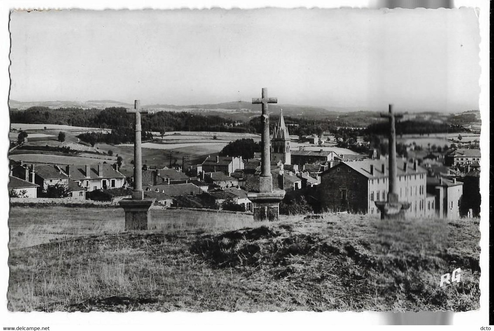 St-DIDER-en-VELAY (43) Vue Générale Du Calvaire Ed. Gimbert 307, Cpsm Pf, Envoi 1952 - Saint Didier En Velay