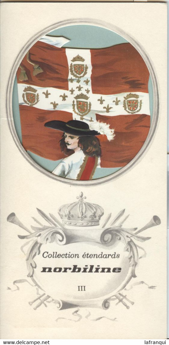 Ref B150-publicité Santé - Militaires -militaria - Grand Decoupi - Collection Etendards Norbiline -laboratoires Fournier - Flags