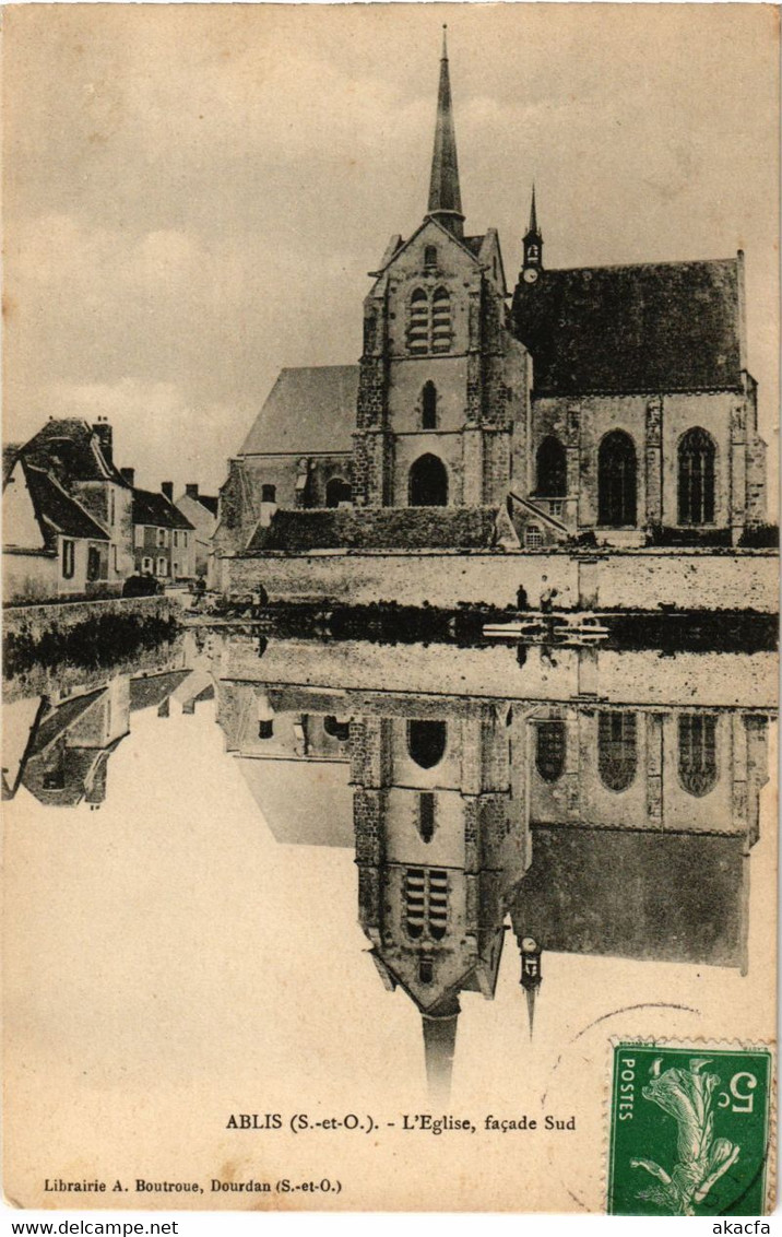 CPA ABLIS - L'Église Facade Sud (247013) - Ablis