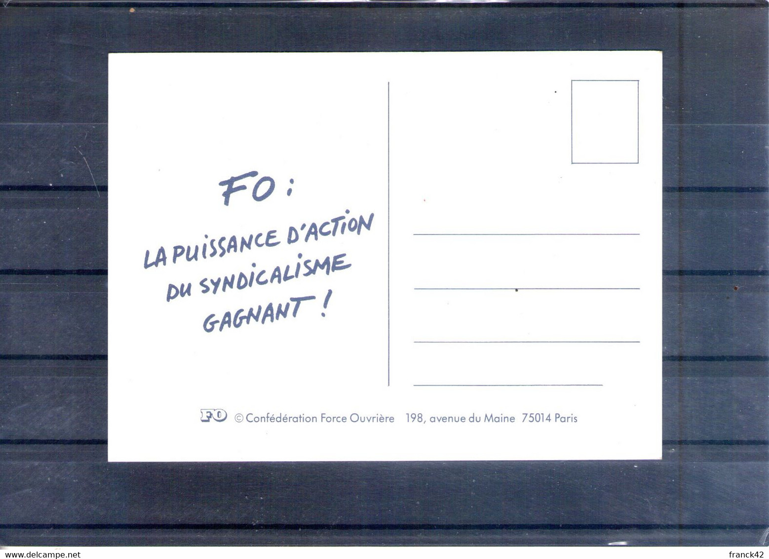 Syndicat FO. Lot De 2 Cartes Modernes - Labor Unions