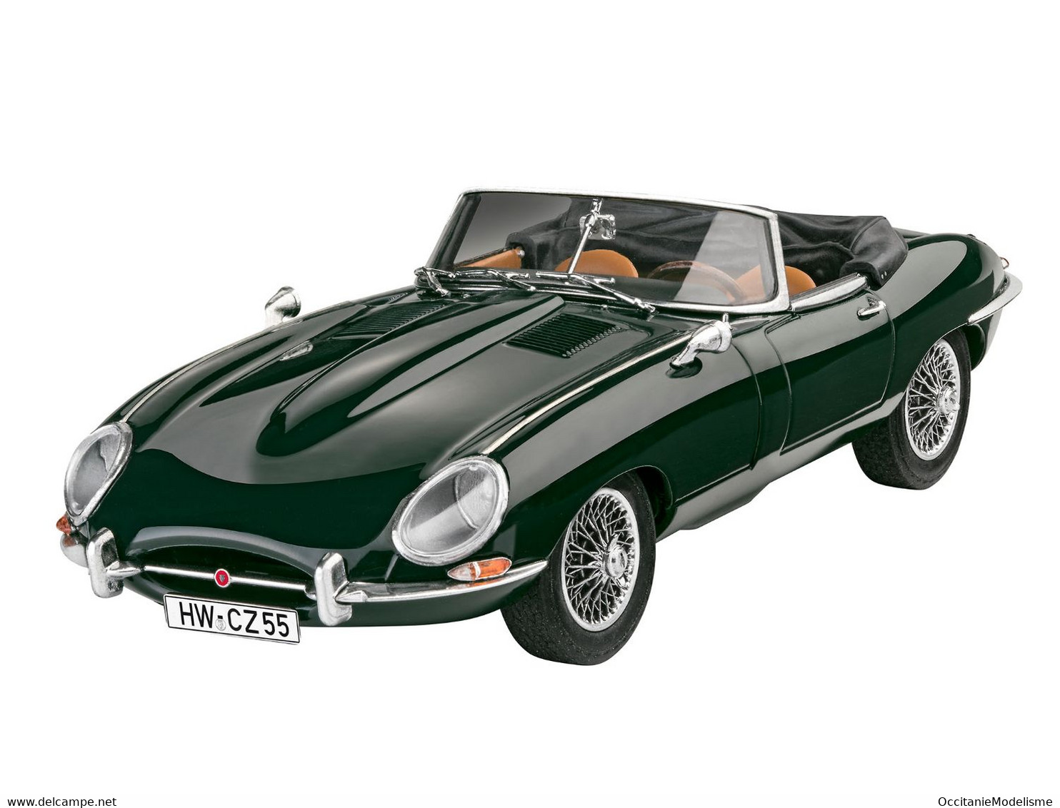 Revell - SET JAGUAR E-TYPE Type E Roadster + Peintures + Colle Maquette Kit Plastique Réf. 67687 Neuf NBO 1/24 - Autos