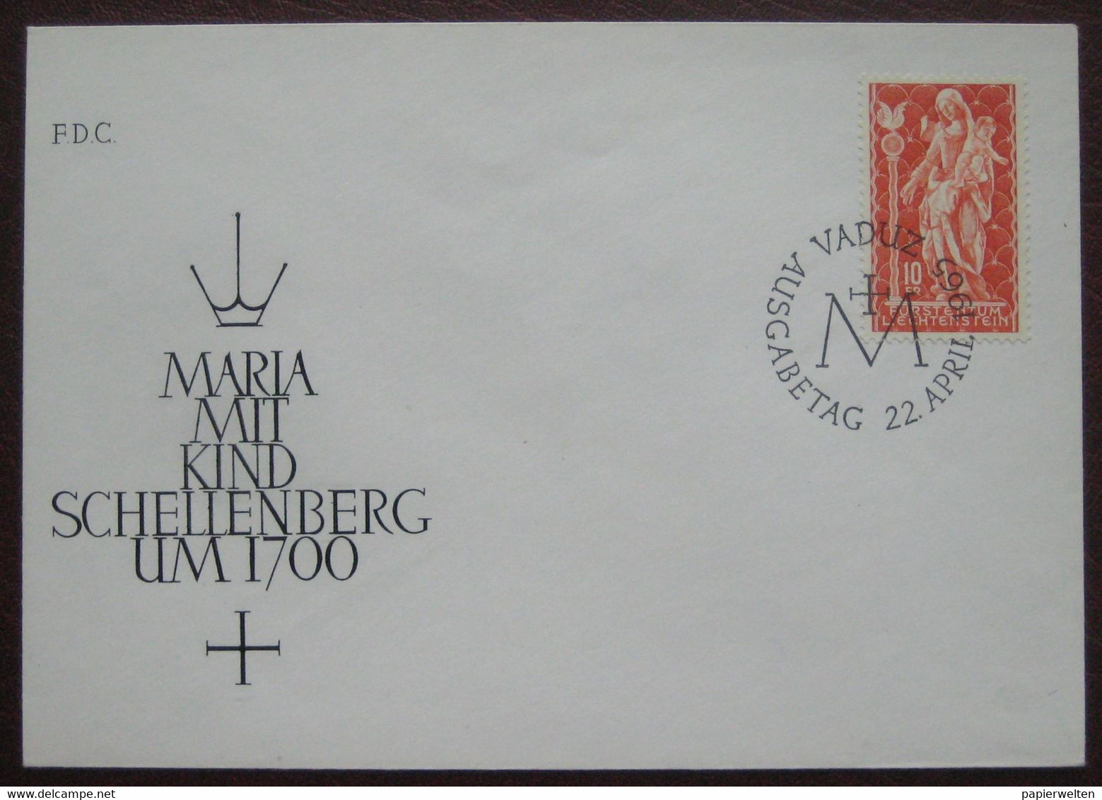 Liechtenstein FDC 1965 - Maria Mit Dem Kind Schellenberg - Lettres & Documents