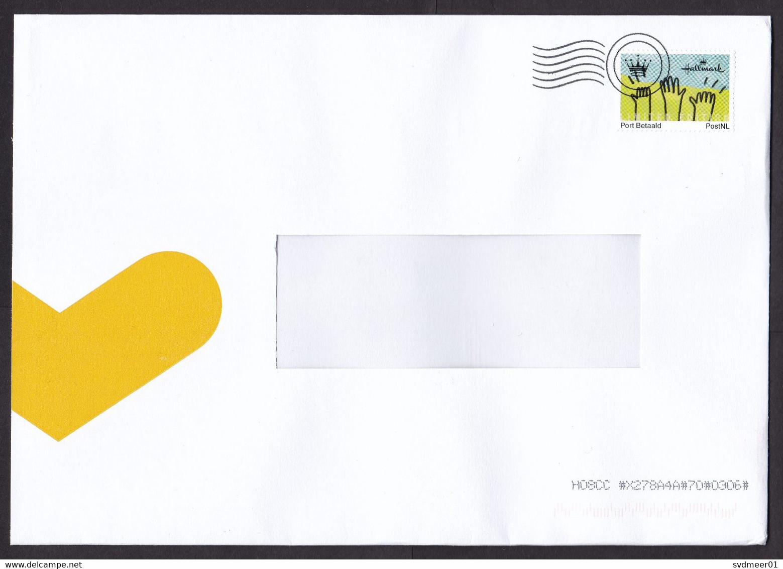 Netherlands: Cover, 2022, 1 Cinderella Stamp, Postage Paid PostNL, Issued For Hallmark, Hand, Hands (traces Of Use) - Covers & Documents