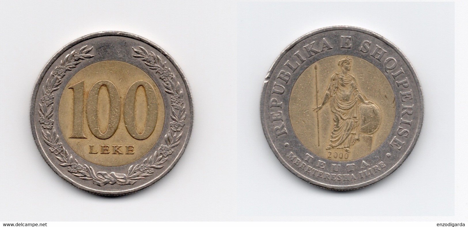 100 Leke – Albanie – 2000 – Statue équestre – Cuivre Nickel – État TTB – KM 80 - Albanie