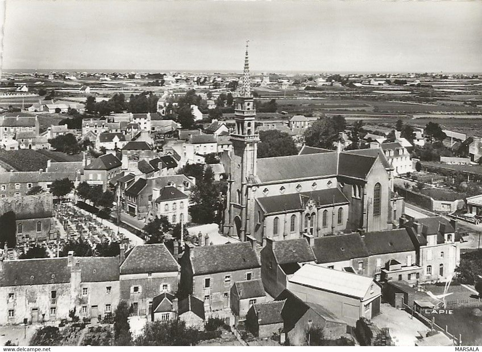 CPSM Kerlouan église Et Vue Panoramique - Kerlouan