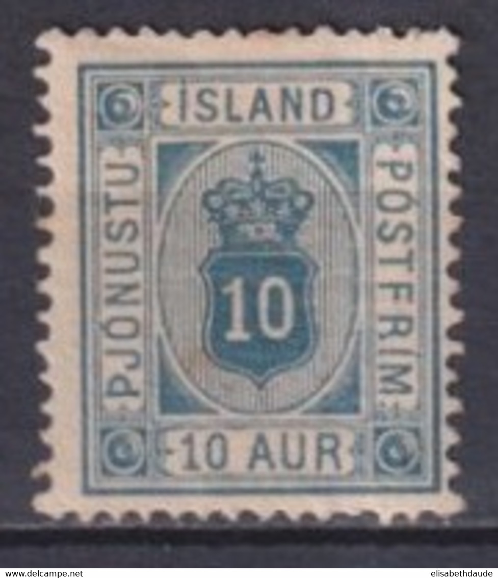 ISLANDE - 1876 - SERVICE YVERT N°6 * MH  - COTE = 65 EUR. - Unused Stamps