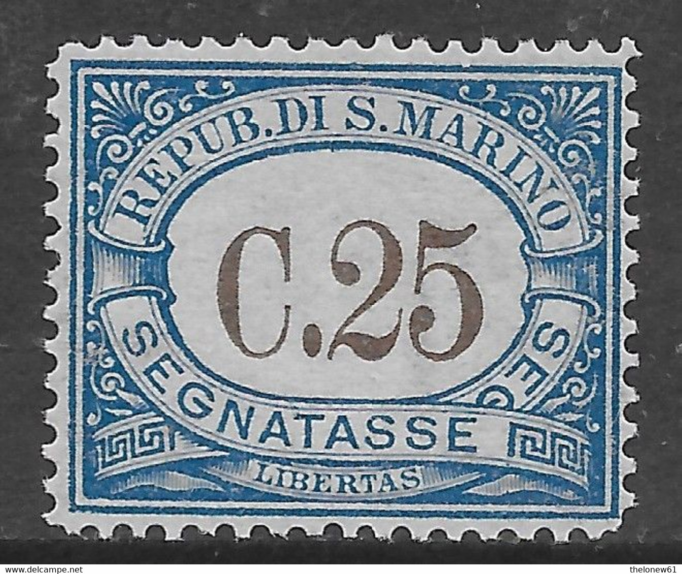 San Marino 1939 Segnatasse C25 Sa N.S57 Nuovo MH * - Timbres-taxe