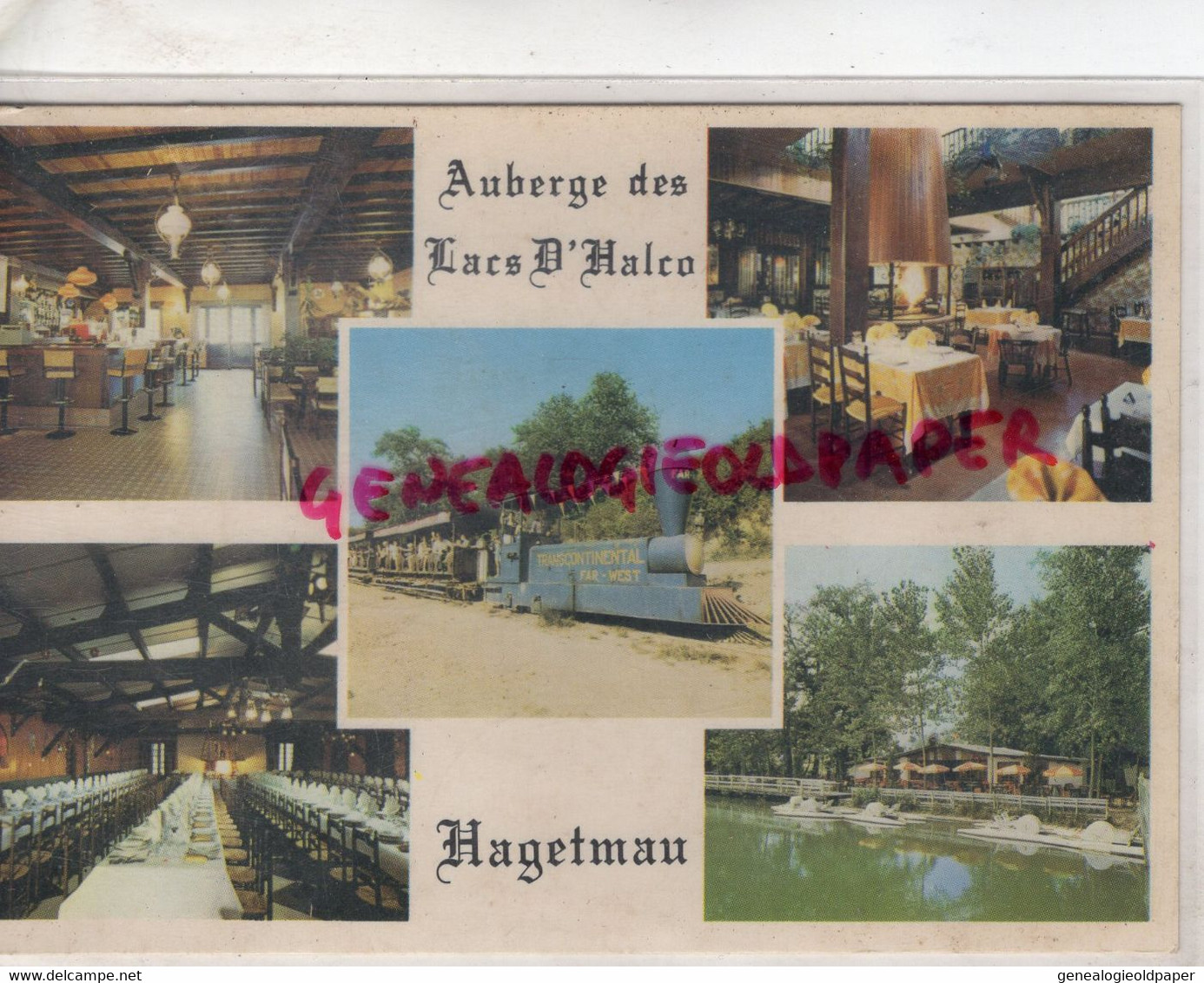 40-  HAGETMAU - AUBERGE DES LACS D' HALCO -BAR HOTEL RESTAURANT - PETIT TRAIN TRANSCONTINENTAL - Hagetmau