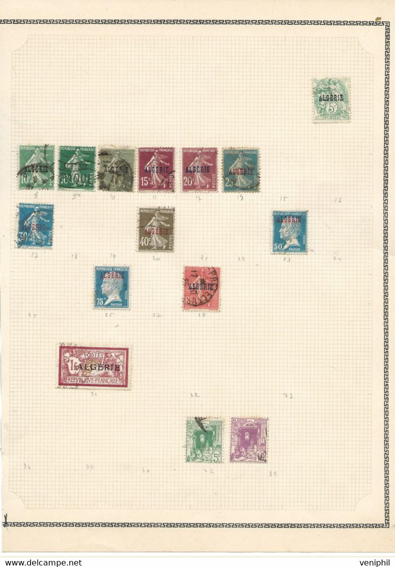 ALGERIE - PETIT LOT NEUF ET OBLITERE  DE 1925 A 1944  COTE ENVIRON 150 € - Collections, Lots & Series