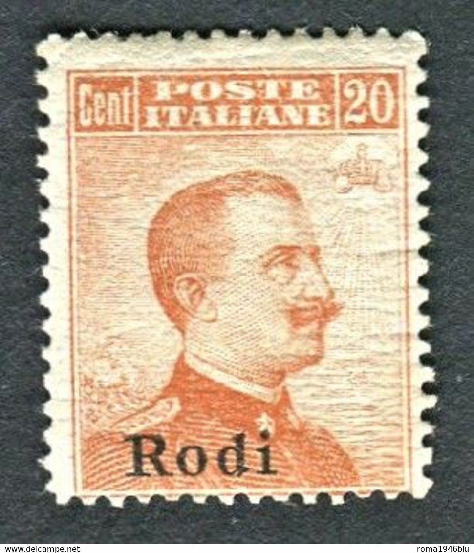 EGEO RODI 1917 20 C. SASSONE N.10 ** MNH - Ägäis (Rodi)